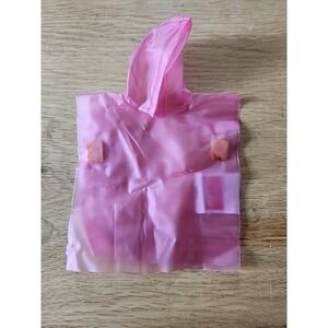 Barbie‎ Pink Rain Poncho Plastic With Hood